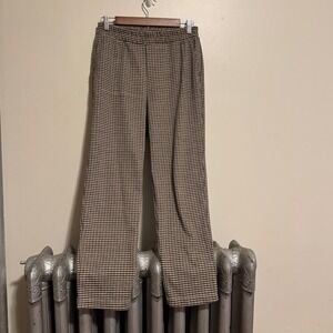 A New Day Women's Wide Leg Houndstooth Pants Small Normcore Twee Academia Preppy